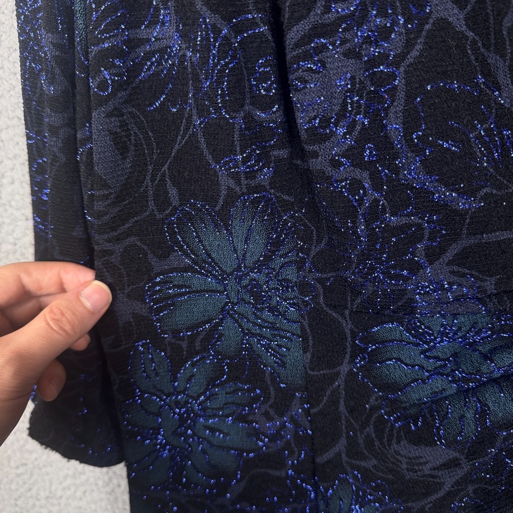 VTG Onyx Nite by Wendye Chiatin Top Womens 2X Glitter Glam Wrap Office Career‎ - Picture 5 of 12